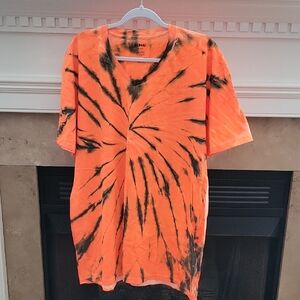 SUNA Cotton Orange & Brown Tie-Dye Tee - 2XL